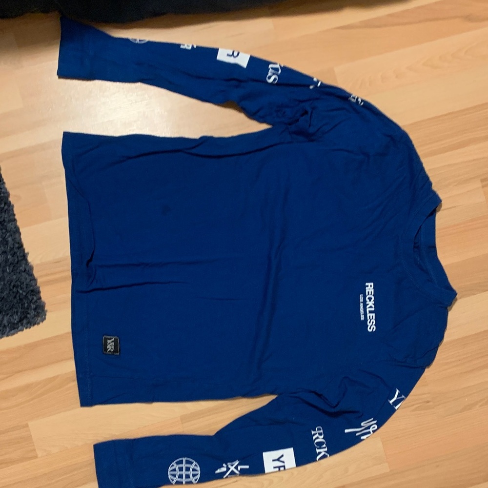 Young & Reckless Blue Long Sleeve Tee